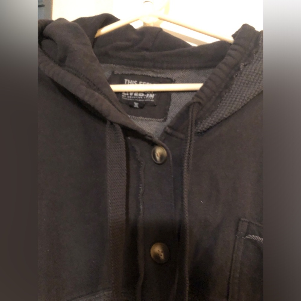 American Eagle Outfitters Black and Gray Hoodie - Picture 2 of 11